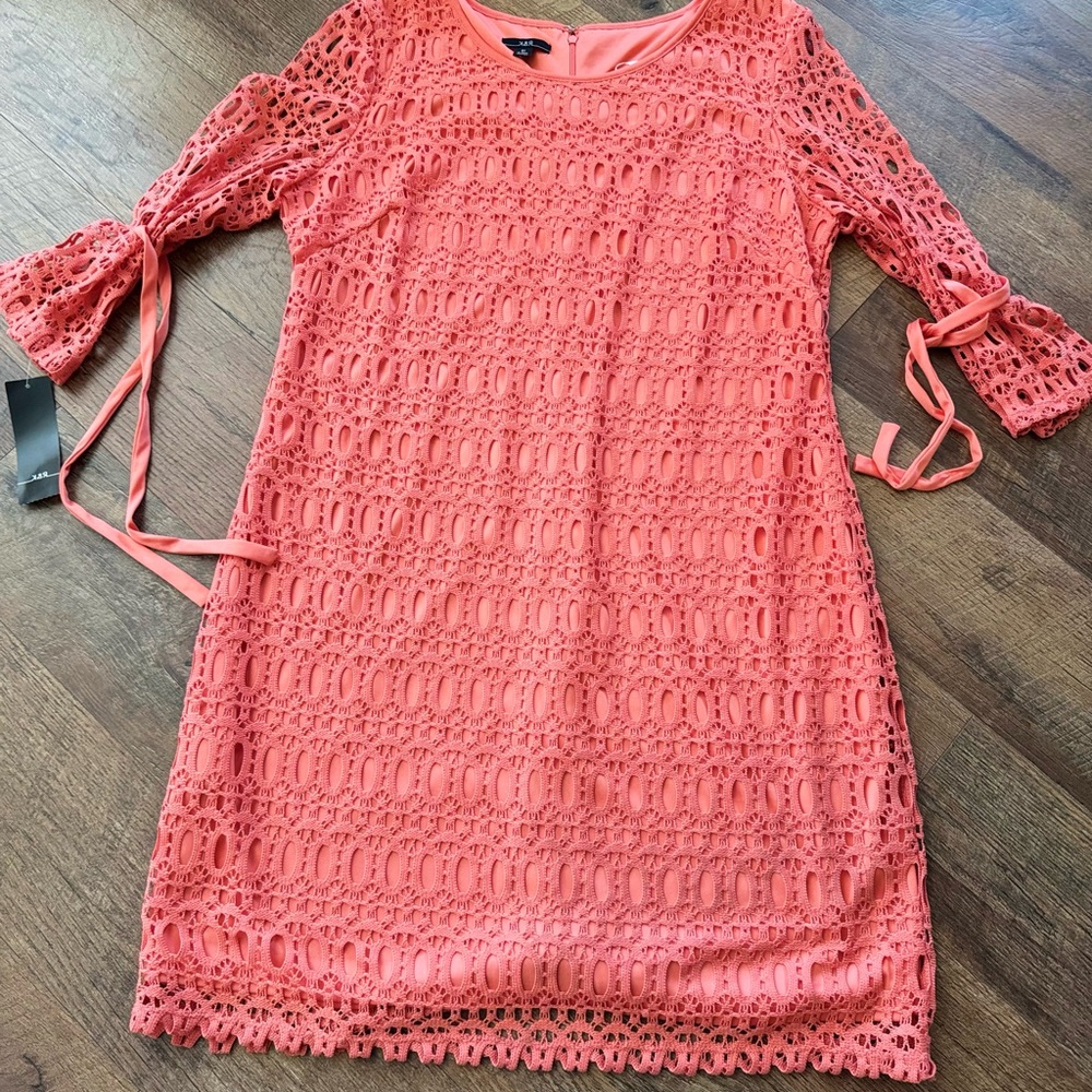 R&K Long Sleeve Dress in Coral